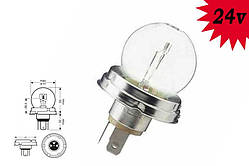 Автомобільна лампа R2 24 V 75/70 W P45t