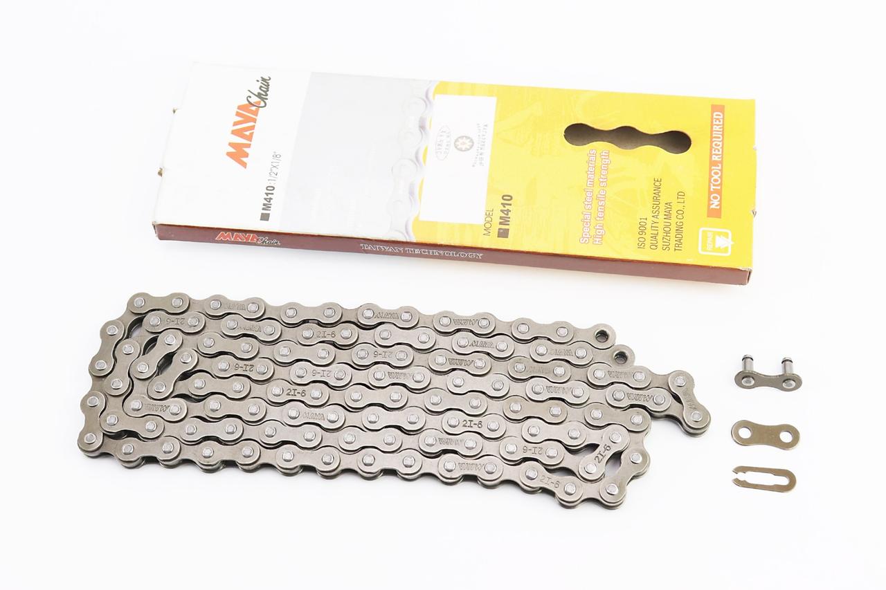 Ланцюг приводний 1/2х1/8"х114L 1 швидкість, коричневий M-410, ВЕЛОЗАПЧАСТИНИ, SV-412002, фото 1