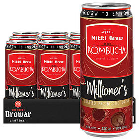 Mikki Brew Millioners Комбуча зі смаком гранату 330ml , 330мл
