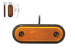 Габаритний ліхтар-катафот BD-0024A 20 LED жовтогарячий 24V IP67 (1 шт.). Розмір: 117*48*10 мм