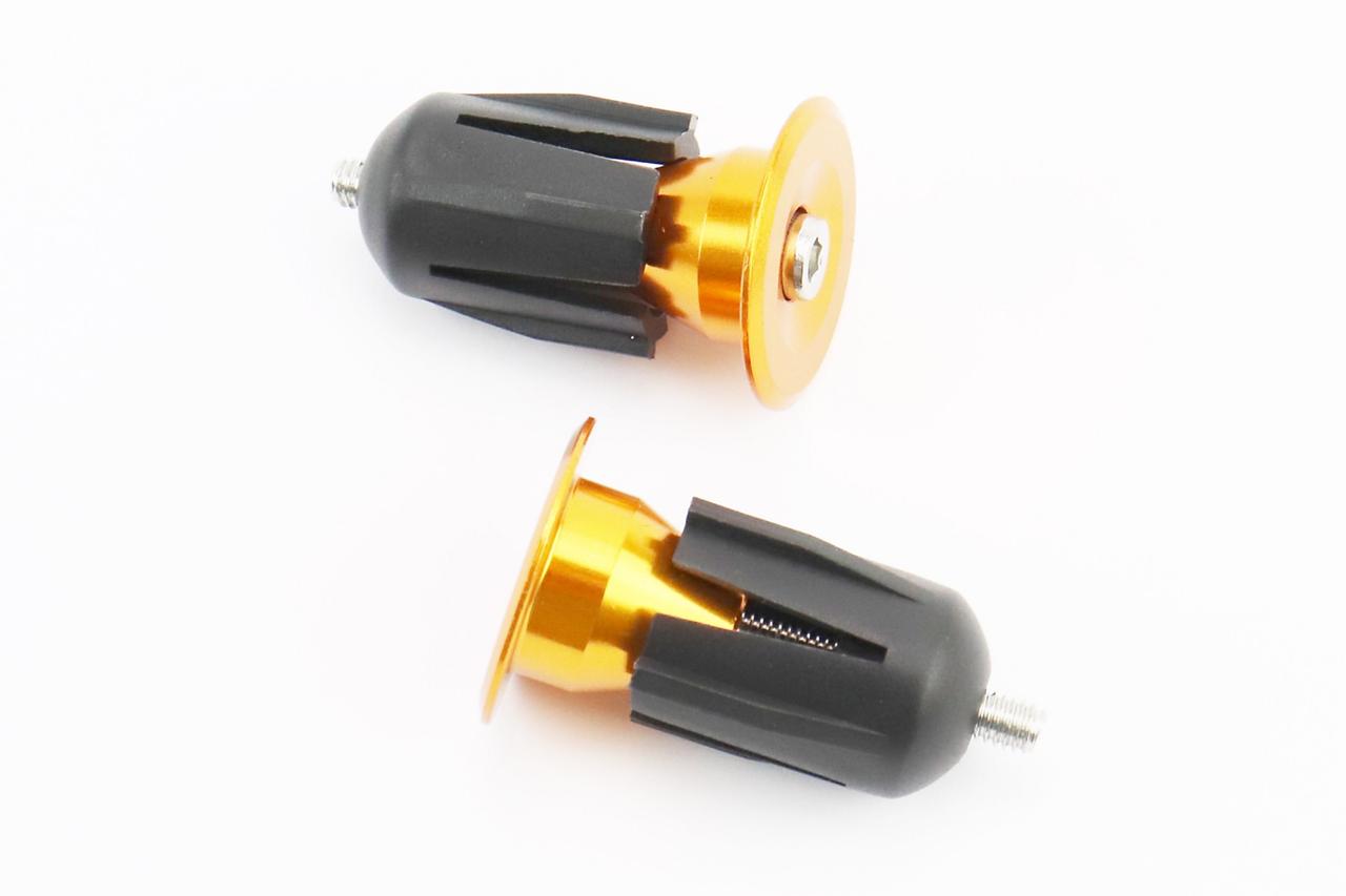 Заглушки керма, алюмінієві, золотисті к-кт, ВЕЛОЗАПЧАСТИНИ, SV-409808, фото 1