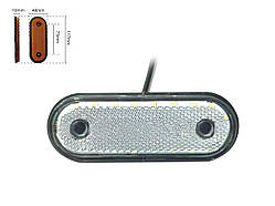 Габаритний ліхтар-катафот BD-0024W 20 LED білий 12-24V IP67 (1 шт.). Розмір: 117*48*10 мм