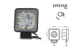 Фара робочого світла 06T-27W 9 світлодіодів Epistar розсіяне світло (FLOOD)