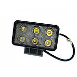 Фара робочого світла 09T-18W 6 світлодіодів 3030 спрямоване світло (SPOT), фото 3