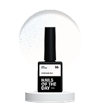 Nailsoftheday Cover base NEW Formula milk 06 — молочне, напівпрозоре з блакитним шимером 10 ml