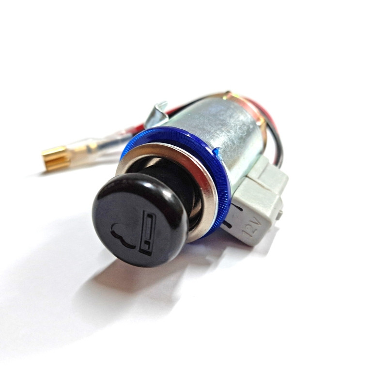 Прикурювач 12V укорочений синій