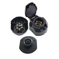 Роз'єм причепа мама 7 pin пластиковий з гумовим ущільнювачем