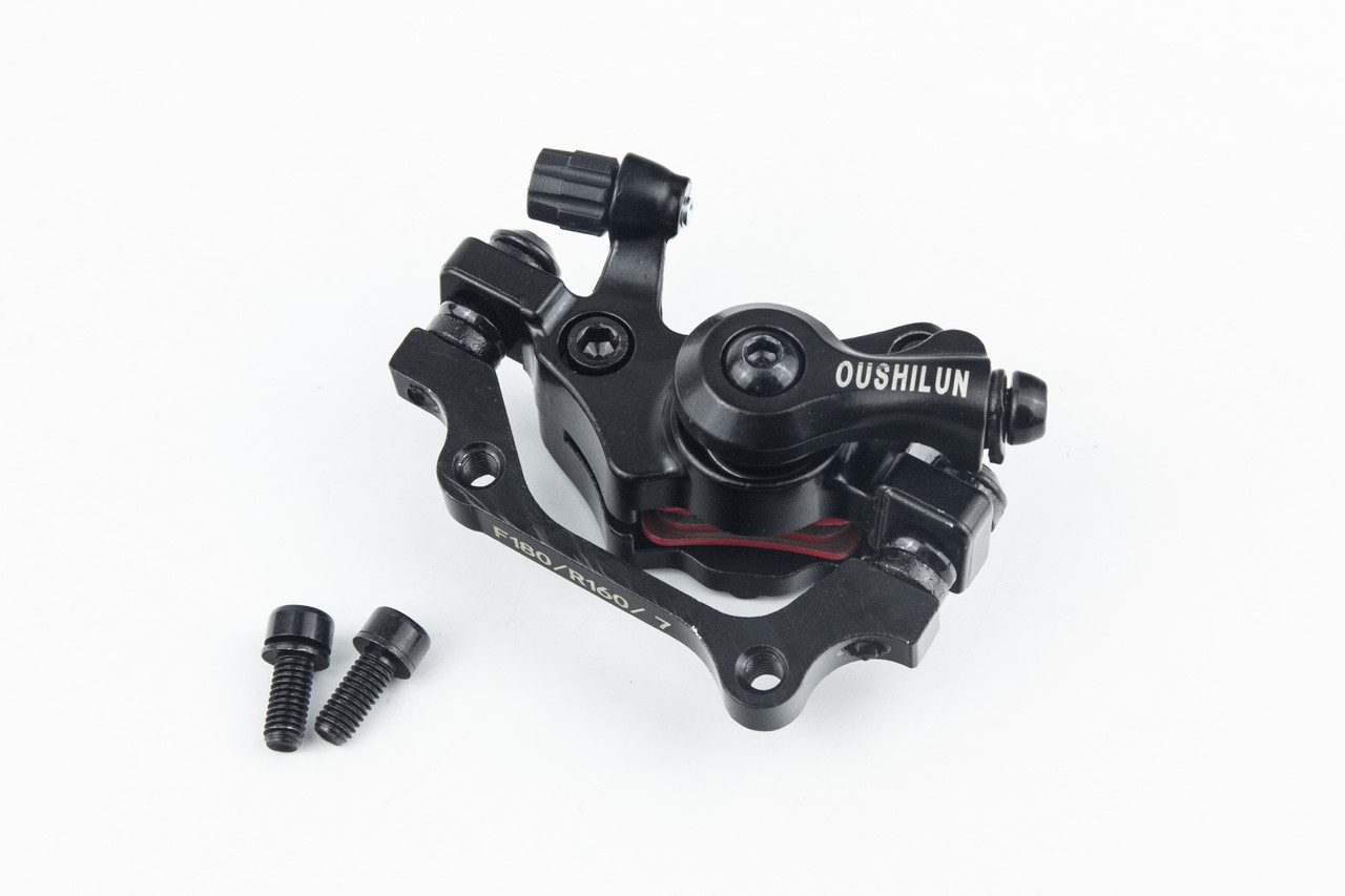 Гальмівний супорт задній (F180/R160мм), чорний BL-BB7, ВЕЛОЗАПЧАСТИНИ, SV-411558, фото 1