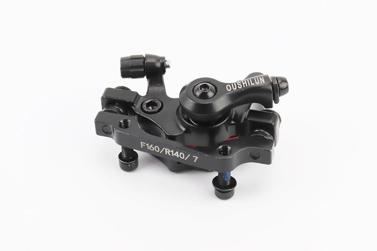 Гальмівний супорт передній (F160/R140мм), чорний BL-BB7, ВЕЛОЗАПЧАСТИНИ, SV-412027, фото 1