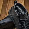 Чоловічі зимові шкіряні черевики, кросівки з натуральної шкіри чорні на хутрі для чоловіків на зиму, розмір 40 41 42 43 44 45, фото 7