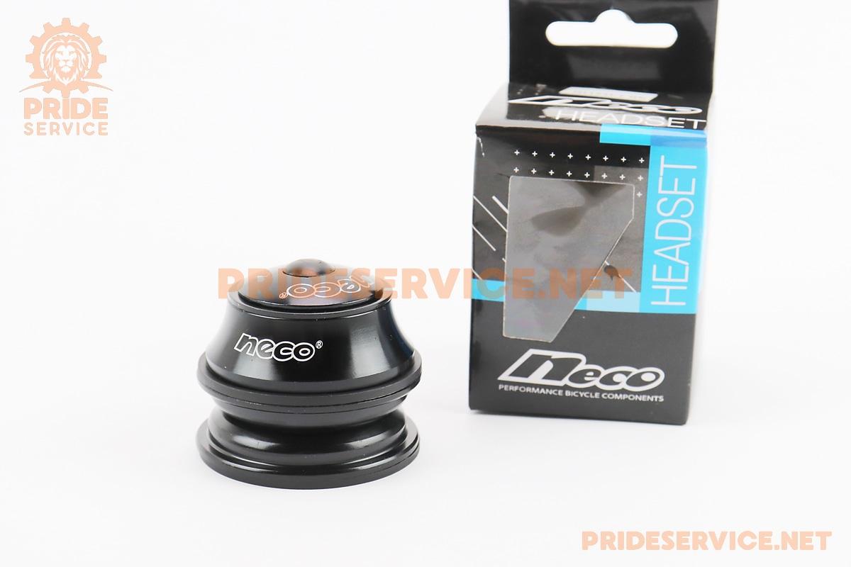 Кермова колонка 1-1/8" (44/28,6x44/30мм) безрізьбової вилки, напівінтегрована, висока, чорна H115M-1, ВЕЛОЗАПЧАСТИНИ, SV-412155, фото 1