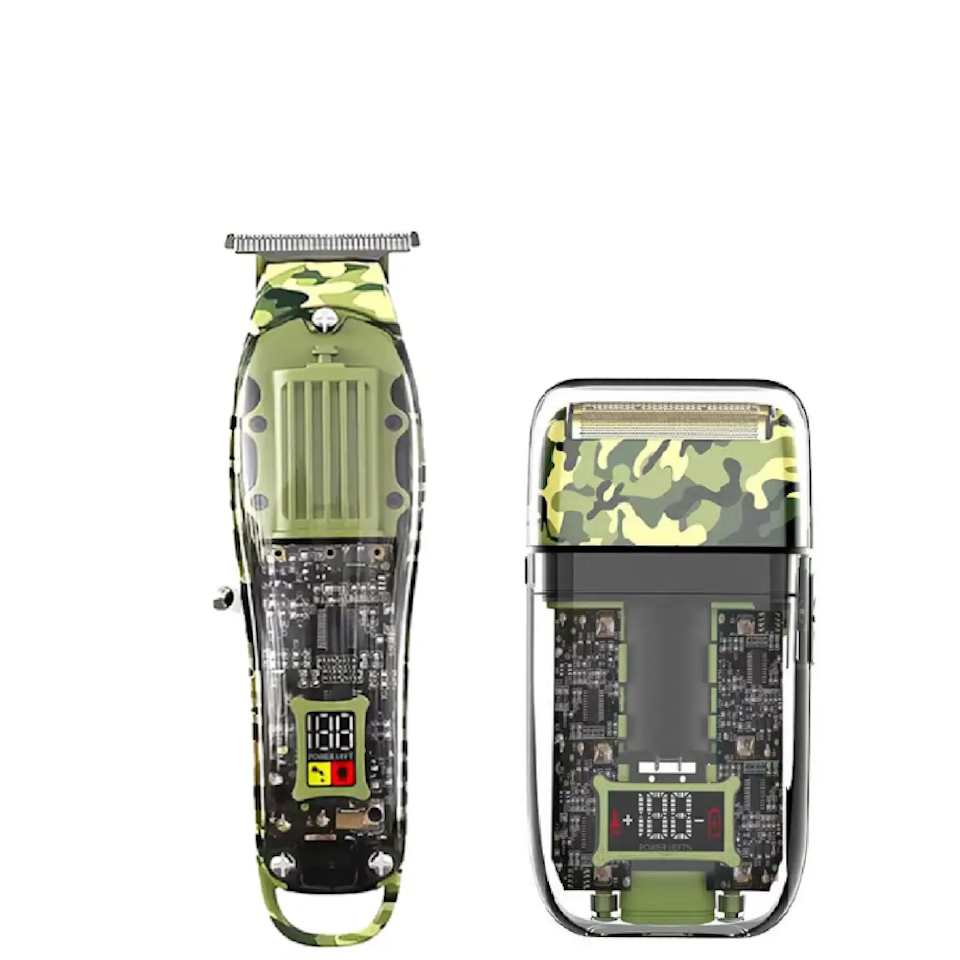 Комбо-набір для стрижки тример і шейвер Kemei Military, (KM-1928+KM-TX7)