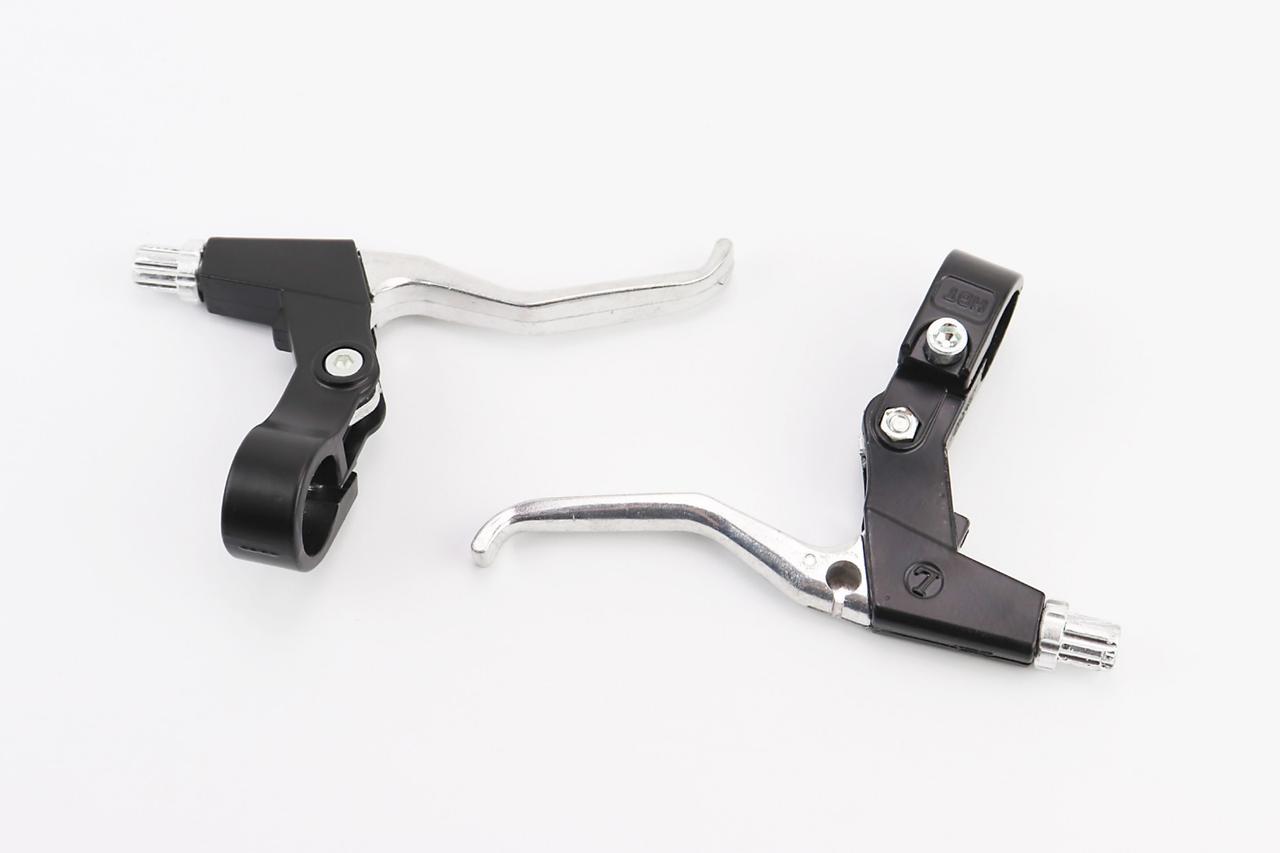 Гальмівні ручки, алюмінієві, чорно-сірі, ВЕЛОЗАПЧАСТИНИ, SV-406161, фото 1