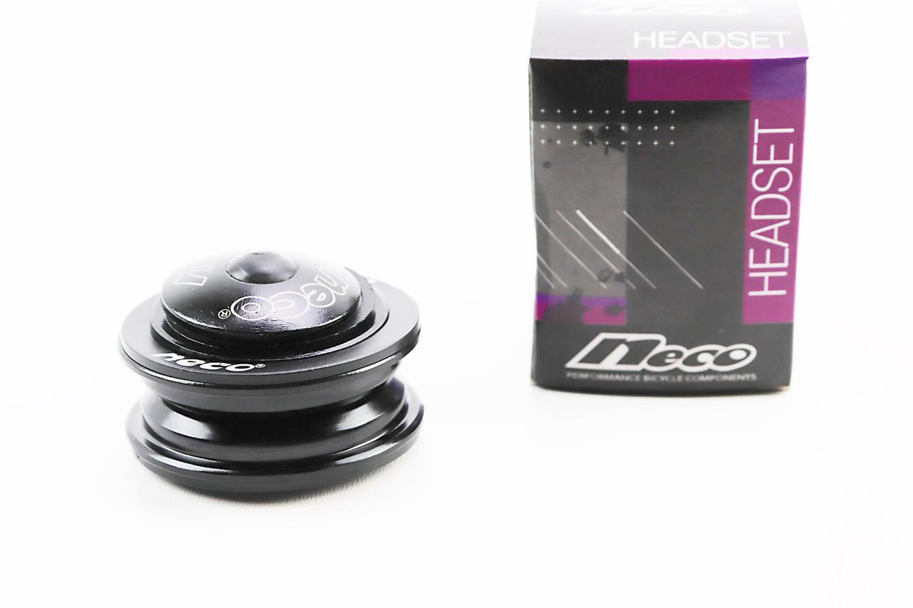 Кермова колонка 1-1/8" (44/28,6x44/30мм) безрізьбової вилки, напівінтегрована, чорна H115, ВЕЛОЗАПЧАСТИНИ, SV-406133, фото 1