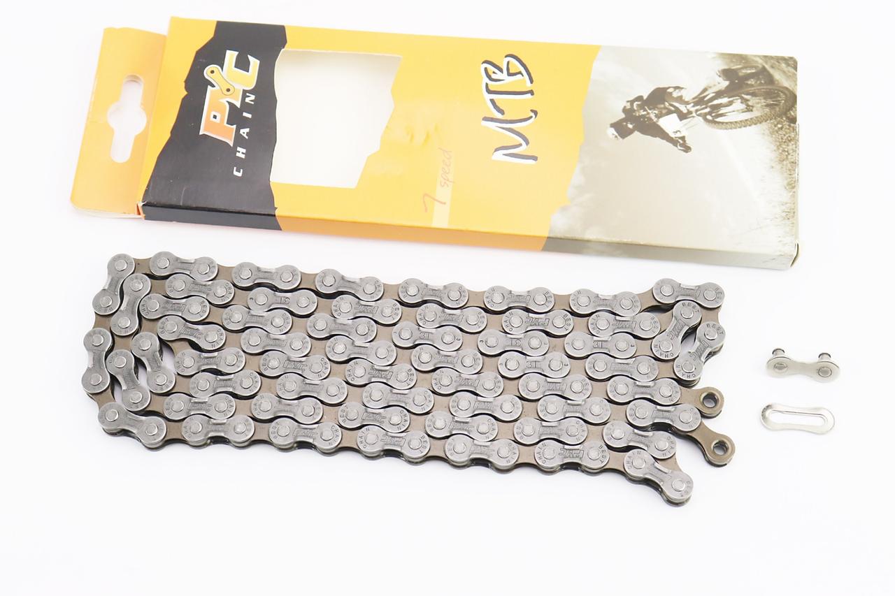 Ланцюг приводний 1/2х3/32"х116L 7 швидкостей, сіро-коричневий P7001, ВЕЛОЗАПЧАСТИНИ, SV-411319, фото 1