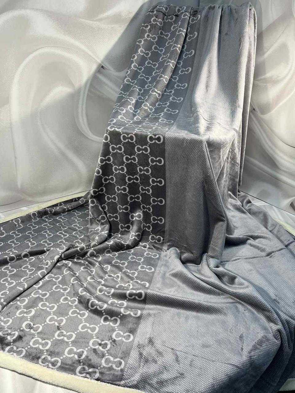 Ковдра- покривало двостороннє Велюр/ овчинка Висока якість, мʼяке та тепле Розмір євро 200*230 см