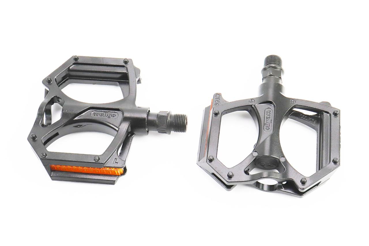 Педалі MTB широкі 9/16" (100x100x23мм) алюмінієві, чорні M195DU, ВЕЛОЗАПЧАСТИНИ, SV-406673, фото 1