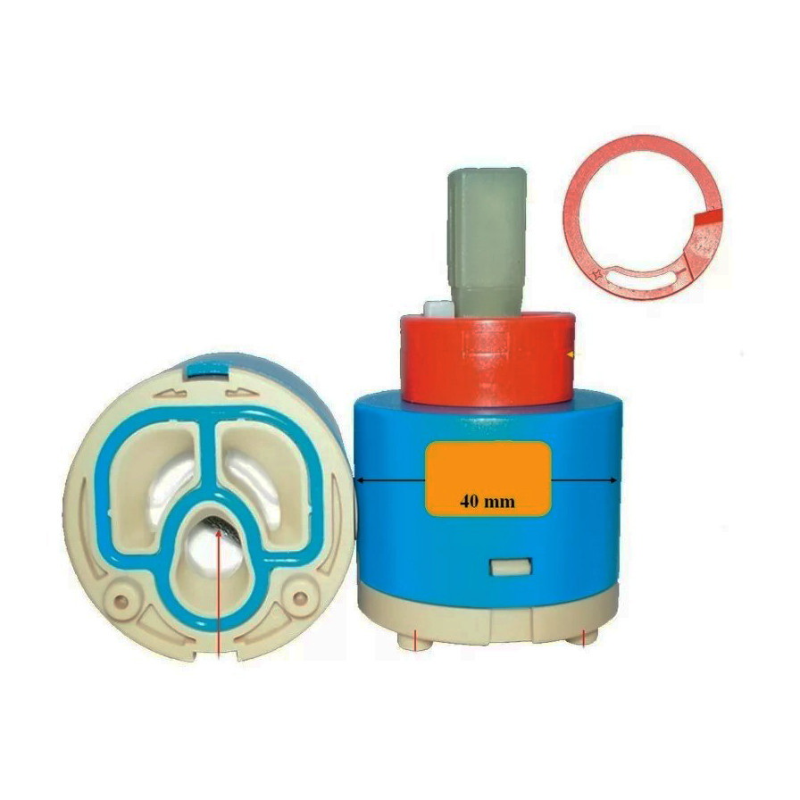 Картридж керамічний для змішувача Ango Lux WH-40P-1 40 мм 3 режими з регулюванням та захистом від дітей, фото 1