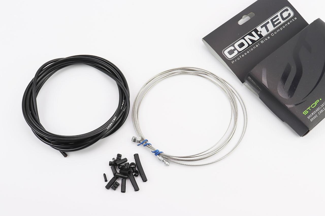 Гальмівний комплект універсальний "ПОВНИЙ" (сорочка 5мм х 3м, троса Slick Stainless 1350/2350мм, ковпачки, кінцевики, фіксатори,, фото 1