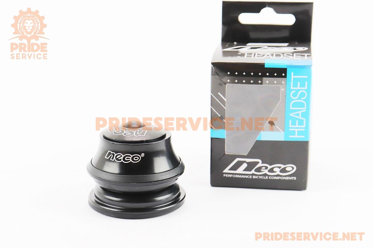 Кермова колонка 1-1/8" (44/28,6x44/30мм) безрізьбової вилки, напівінтегрована, висока, чорна H117DM, ВЕЛОЗАПЧАСТИНИ, SV-412156, фото 1