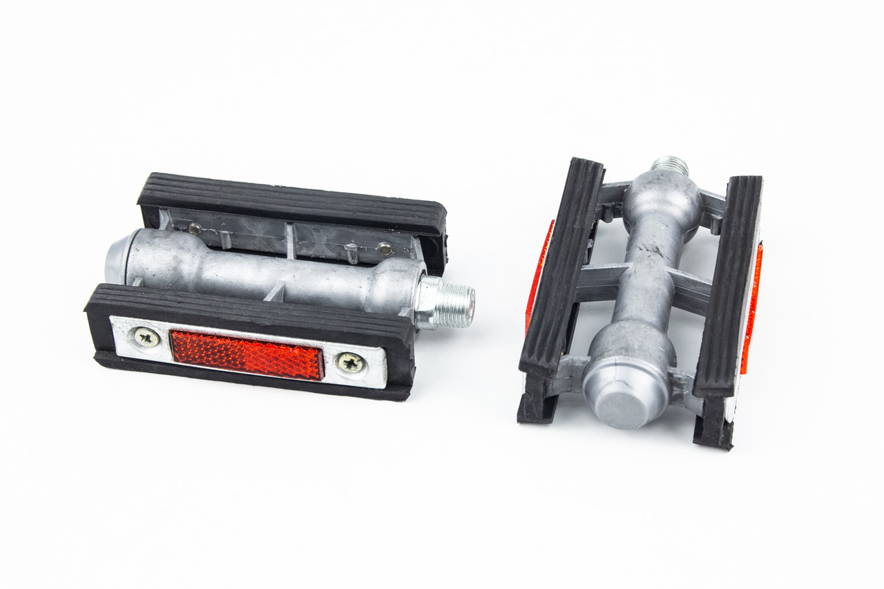 Педалі CITY 9/16" (109x70x28мм) алюмінієво-гумові, ВЕЛОЗАПЧАСТИНИ, SV-403188, фото 1