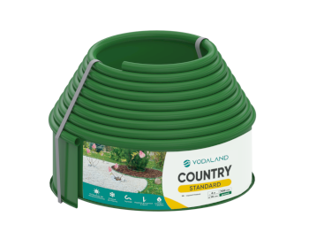Бордюр садовий пластиковий Country Standard H100 зелений 6 м, фото 1