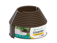 Бордюр садовий пластиковий Country Standard H100 коричневий 6 м