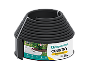 Бордюр садовий пластиковий Country Standard H100 чорний 6 м