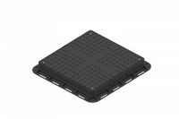 Люк пластиковий Easy 700x700 DN560 квадратний чорний з замком