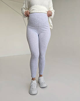 Гладенькі лосини для вагітних (сірий меланж)