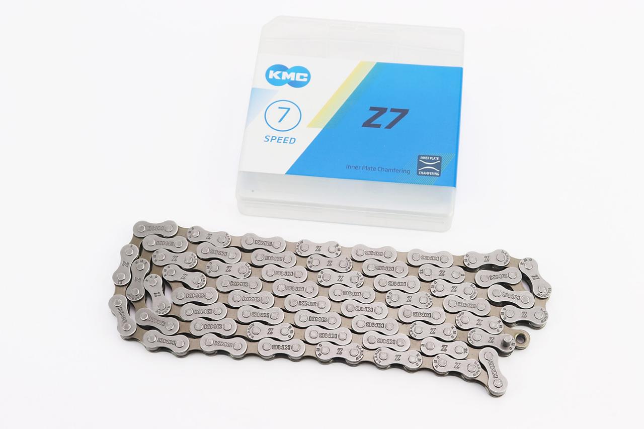 Ланцюг приводний 1/2х3/32"х116L 7 швидкостей, сіро-коричневий Z7 (пін з'єднуючий), ВЕЛОЗАПЧАСТИНИ, SV-411238, фото 1