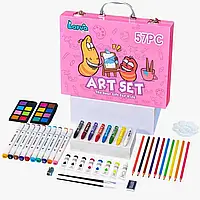 Дитячий набір для малювання Art Set на 57 предметів у кейсі. Художній набір для творчості.