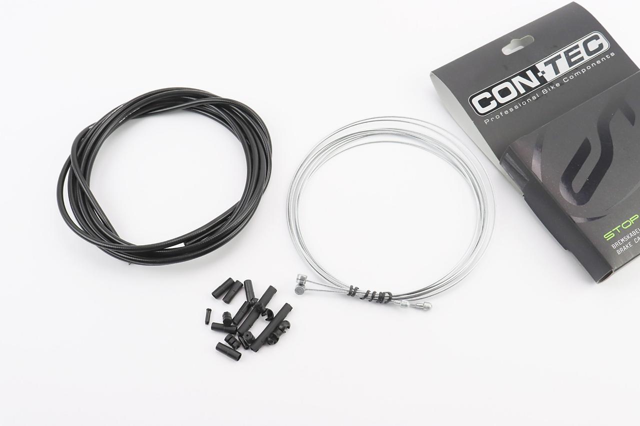 Гальмівний комплект універсальний "ПОВНИЙ" (сорочка 5мм х 3м, троса Galvanize 1350/2350мм, ковпачки, кінцевики, фіксатори, захист, фото 1