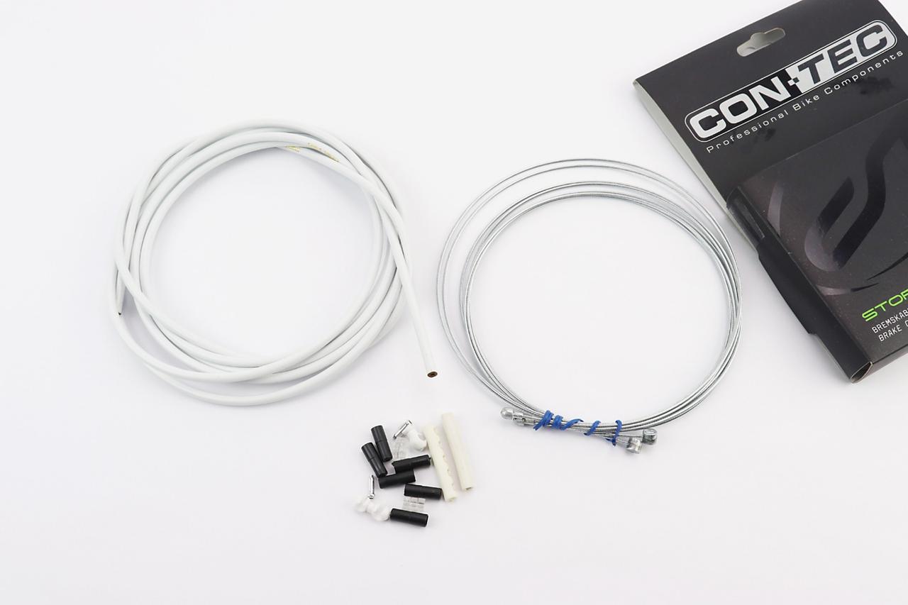 Гальмівний комплект універсальний "ПОВНИЙ" (сорочка 5мм х 3м, троса Galvanize 1350/2350мм, ковпачки, кінцевики, фіксатори, захист, фото 1