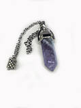 Маятник кам'яний аметист на ланцюжку для біолокації, езотерики, пророцтв, ворожінь, екстрасенсорики, фото 2