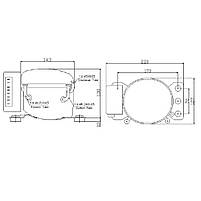 Компресор для автохолодильника 12/24 Вольт Anuodan ZH25G (R-134a, DC12V, DC24V), фото 6