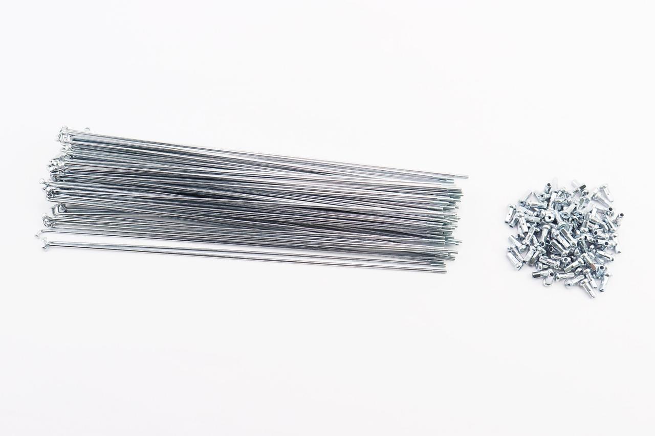 Спиця 14Gx248мм (100шт к-кт), хром, ВЕЛОЗАПЧАСТИНИ, SV-403538, фото 1