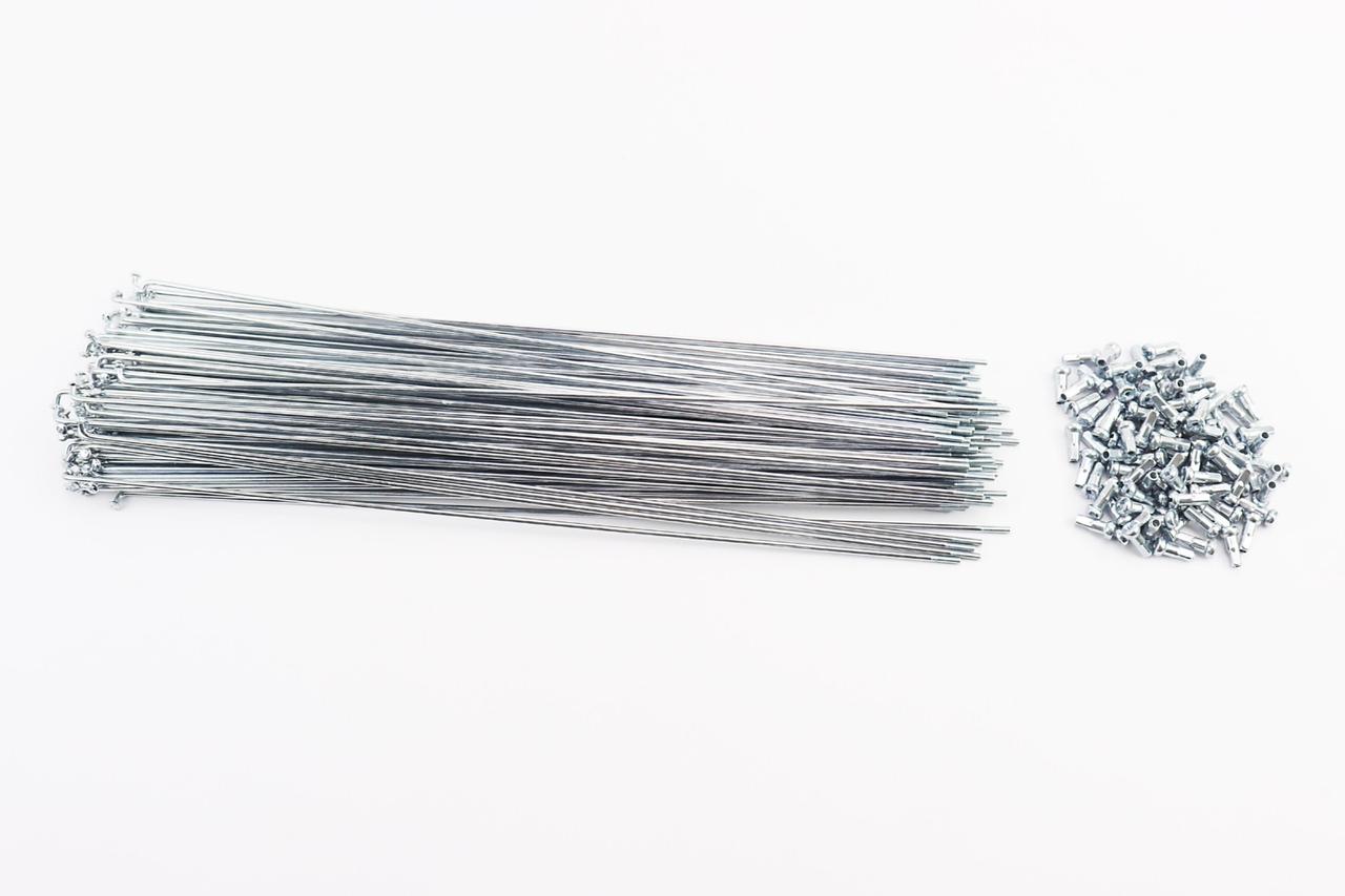 Спиця 14Gx285мм (100шт к-кт), хром, ВЕЛОЗАПЧАСТИНИ, SV-403905, фото 1