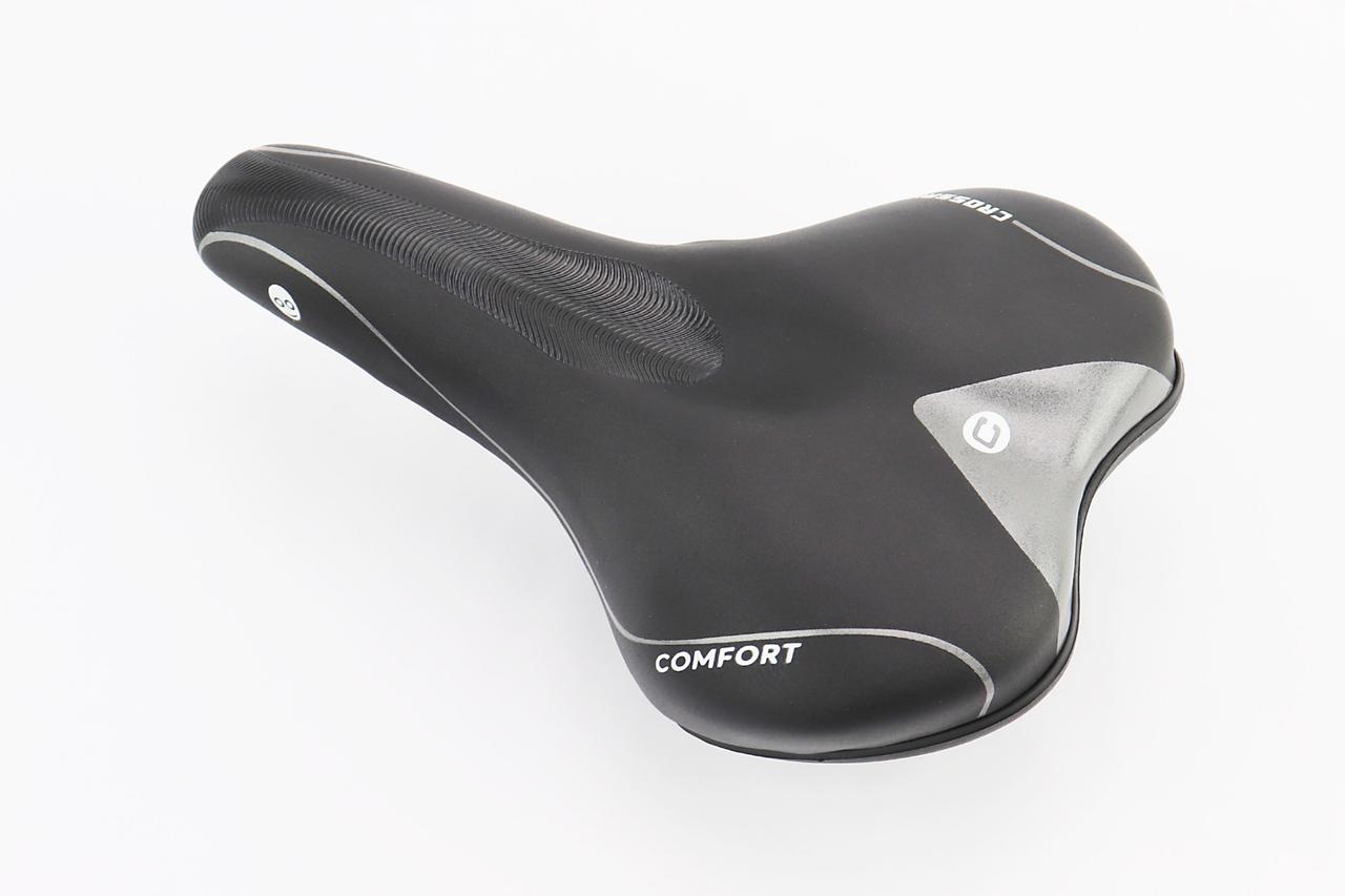 Сидіння MTB 265x160мм, чорне CROSSRIDE N524, ВЕЛОЗАПЧАСТИНИ, SV-406626, фото 1