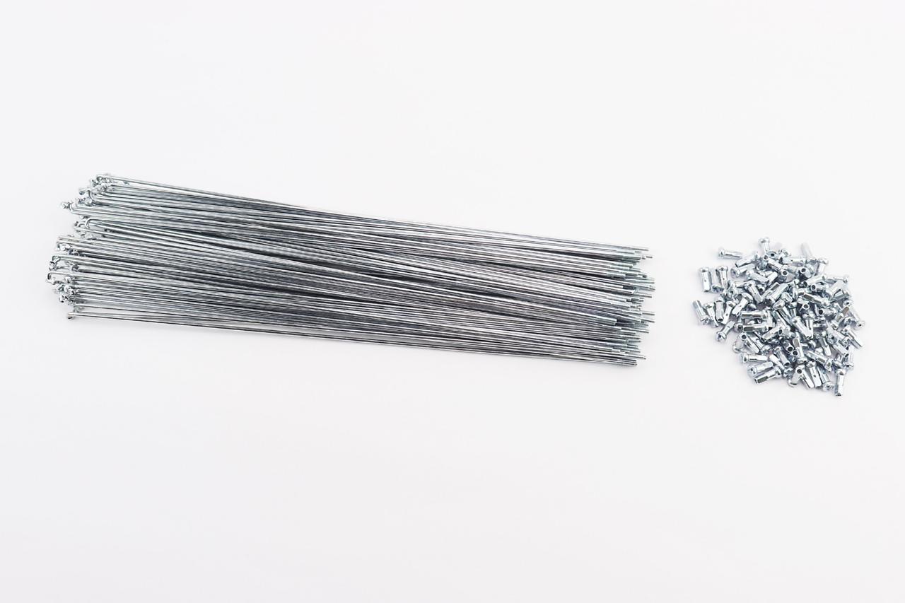 Спиця 14Gx280мм (100шт к-кт), хром, ВЕЛОЗАПЧАСТИНИ, SV-411447, фото 1