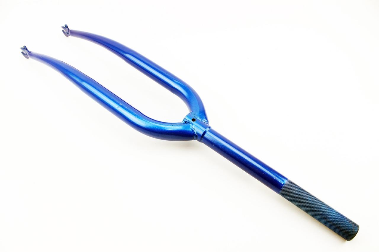 Вилка 28" з різьбою 1" (25,4мм), шток 240мм, синя, ВЕЛОЗАПЧАСТИНИ, SV-403911, фото 1