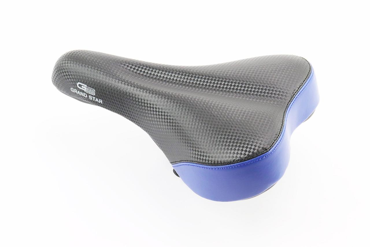 Сидіння MTB 260x165мм, чорно-синє GS-589, ВЕЛОЗАПЧАСТИНИ, SV-406742, фото 1