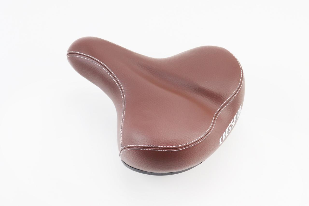 Сидіння ХВЗ 255x210мм, коричневе CROSSRIDE N318, ВЕЛОЗАПЧАСТИНИ, SV-411695, фото 1