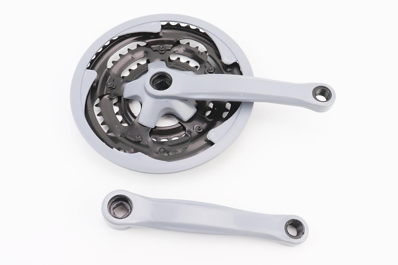 УЦІНКА вело Шатуни "квадрат" 170мм, 48.38.28T MTB, сірі GR 01 (битий пластик захист, можливі потертості), ВЕЛОЗАПЧАСТИНИ,, фото 1