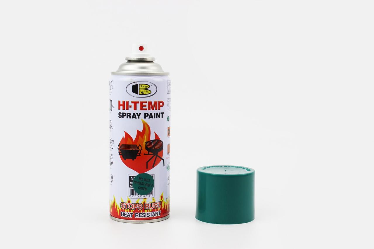 Фарба акрилова жаростійка, зелений, аерозоль 400ml (№0013), МОТОХІМІЯ, SV-304240