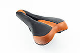 Сидіння MTB 260x150мм, чорно-коричневе SD-7100, ВЕЛОЗАПЧАСТИНИ, SV-412256, фото 2