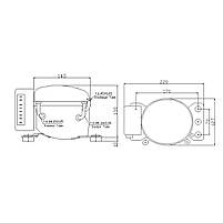 Компресор для автохолодильника 12/24 Вольт Anuodan ZH35G (R-134a, DC12V, DC24V), фото 7