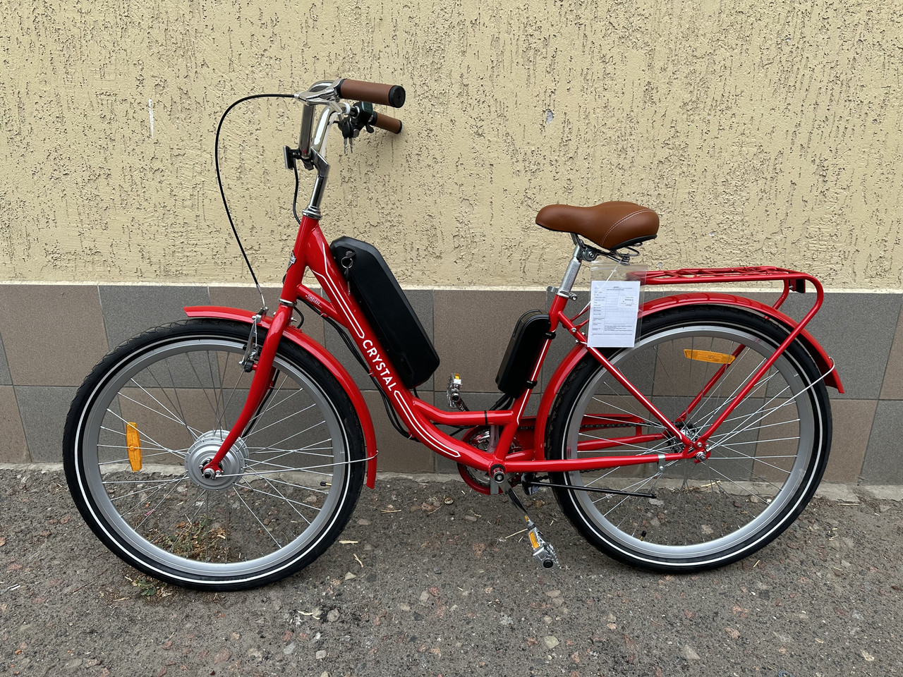 Велосипед з електроприводом 26" ST Dorozhnik eCRYSTAL BH рама-17" 36B 7.5А*г 350Вт червоно-білий 2024