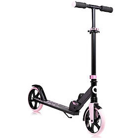Самокат двоколісний Lionelo Luca Black Carbon Pink (складний, підніжка) Чорний