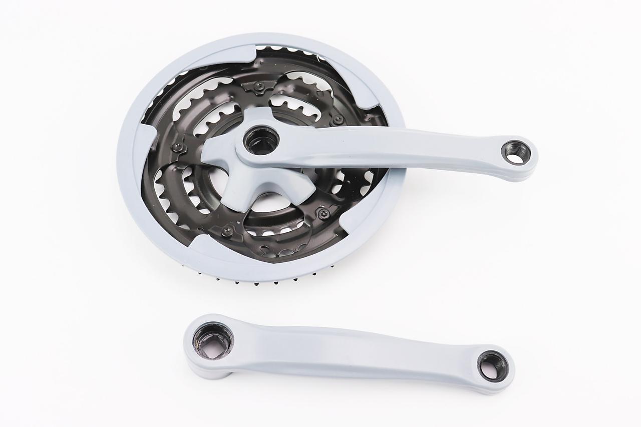 Шатуни "квадрат" 170мм, 48.38.28T MTB, сіро-синій GR 01, ВЕЛОЗАПЧАСТИНИ, SV-406182, фото 1